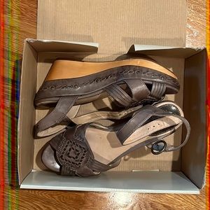 Frye carlie Huarache Ankle 7M slate gray sandals